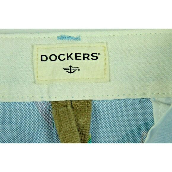 Dockers Shorts 34 Men's Surfer Blue Flat Front Pockets - Picture 4 of 4